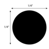 Nevs 1/4" Color Coding Dots Black - Roll Form DOT-14RL Black